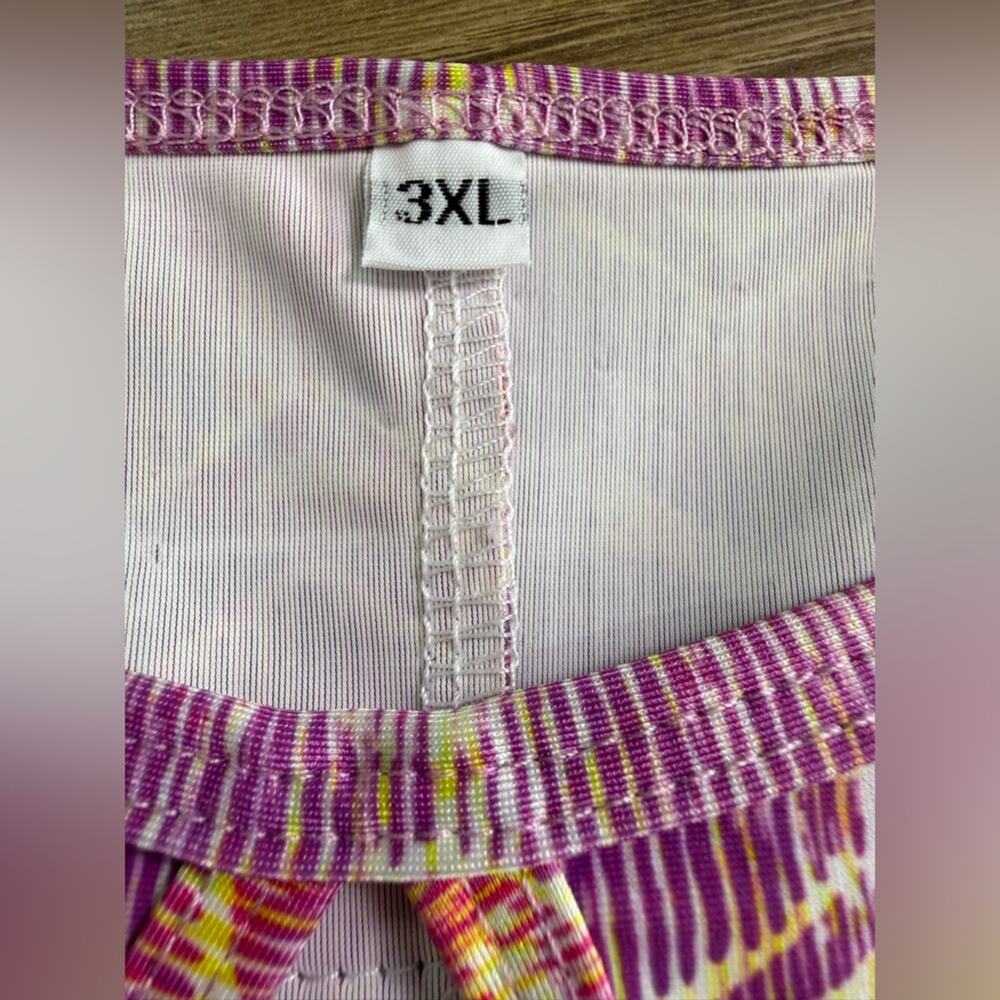 Nuu Muu Classic Keyhole Original Exercise Dress Pink Geometric Size 3X - Picture 6 of 9